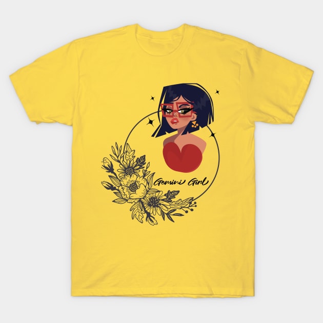 Gemini Girl T-Shirt by AirshipRebekah